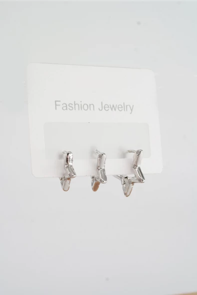 Kadın Vip Seri Zirkon Taşlı Yıldız Helix  Model 3 Boy Küpe 1.3cm 1.6 cm ve 2 cm  zrk00585 - Resim 2