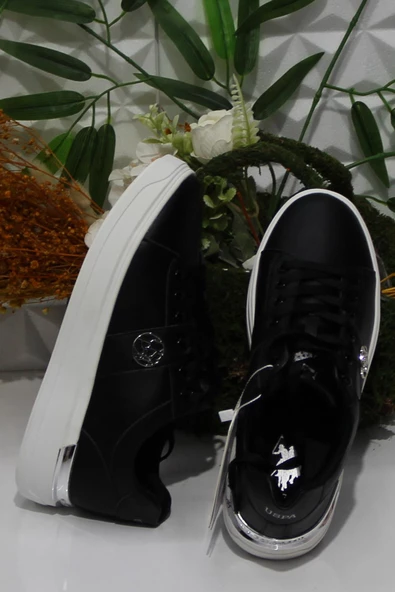 U.S. Polo Assn. Also Siyah Rahat Orijinal Ürün Sneaker Kadın Ayakkabı - 5