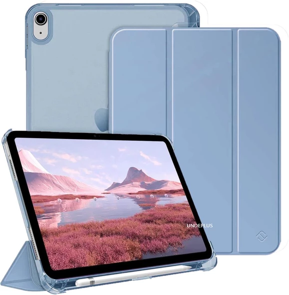 Apple iPad 10. Nesil 10.9inç Kılıf Flip Cover Kalem Bölmeli PC Case (Air DEĞİL) A2696 A2757 A2777