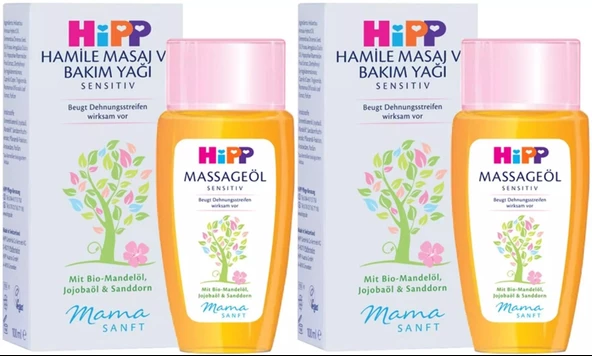 Hipp Mamasanft Hamile Masaj ve Bakım Yağı Sensıtıv 100ML (2 Li Set)