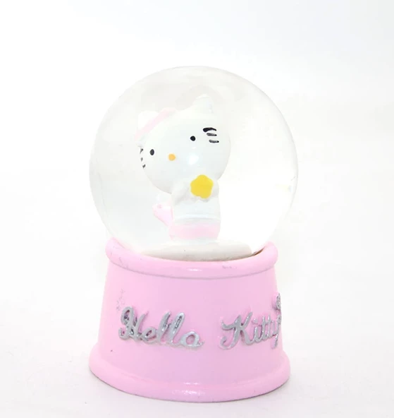 Minik Işıklı Hello Kitty Kar Küresi 7 Cm Alk1774