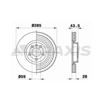 ON FREN DISK AYNASI C8 P807 EXPERT II JUMPY II SCUDO II DW10 2.0 HDI 8V 00- - BRAXIS AE0132