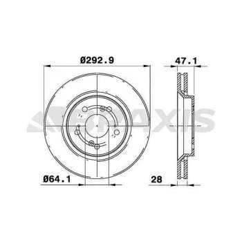 ON FREN DISK AYNASI HAVALI CR-V III 2.0I-2.4 IVTEC TUM TEKERLEKLERI CEKISLI-2.4-2.2 I-CTDI 10-06- - BRAXIS AE0255