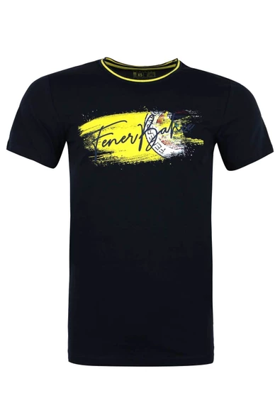Fenerbahçe Orijinal Lisanslı Sıfır Yaka Lacivert T-Shirt + Bileklik Set Hediyelik Ahşap Kutulu - 8