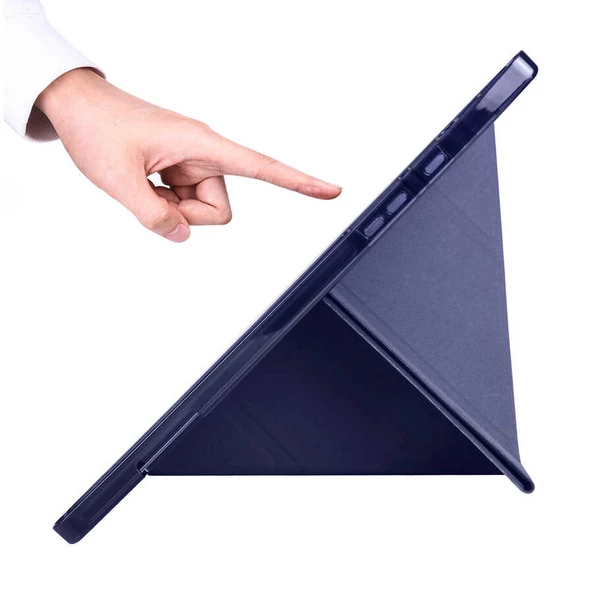 Samsung Galaxy Tab A8 10.5 SM-X200 (2021) Kılıf Zore Tri Folding Kalem Bölmeli Standlı Kılıf - 5