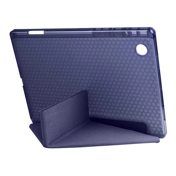 Samsung Galaxy Tab A8 10.5 SM-X200 (2021) Kılıf Zore Tri Folding Kalem Bölmeli Standlı Kılıf - 4
