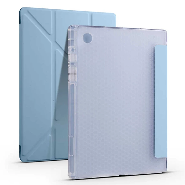 Samsung Galaxy Tab A8 10.5 SM-X200 (2021) Kılıf Zore Tri Folding Kalem Bölmeli Standlı Kılıf - 8