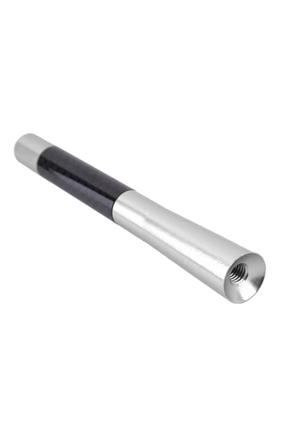 ForWay Nissan Pulsar Uyumlu Gri Karbon Fiber Oto Radyo Anteni Çubuk Anten 12 Cm - Resim 2