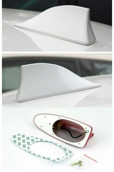 AYKIZ Isuzu Trooper Uyumlu Araba Beyaz Elektrikli Balina Anten Köpek Balığı Sırtı Shark Alıcı - Resim 4