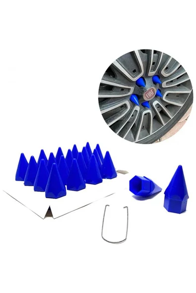 Tiger Marketing Sivri Mermi Bijon Kapağı Mavi Renk 19mm - 3