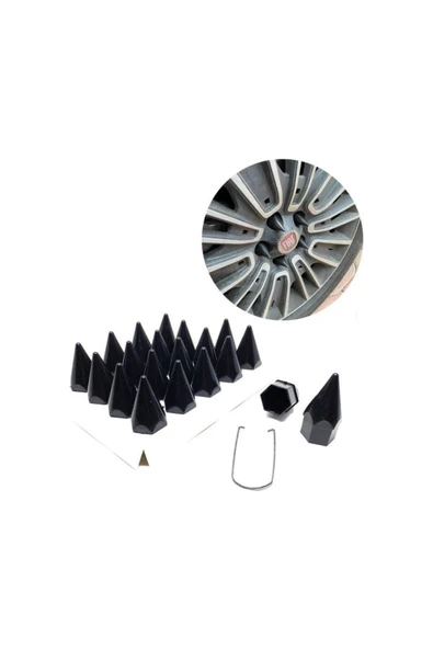 Tiger Marketing Sivri Mermi Bijon Kapağı Siyah Renk 19mm - 2
