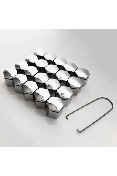 Tiger Marketing Düz Bijon Kapağı Sökme Aparatlı 20 Li Set Krom17 mm