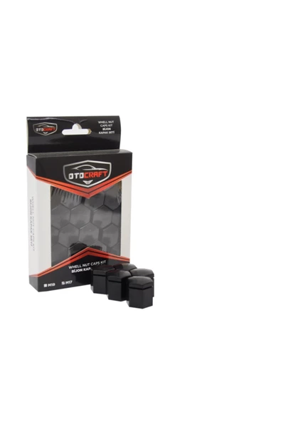 OTOCRAFT Bijon Kapağı 17mm Siyah Renk 20 Adet