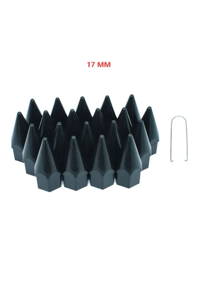 Tiger Marketing Sivri Mermi Bijon Kapağı Siyah Renk 17mm - 3