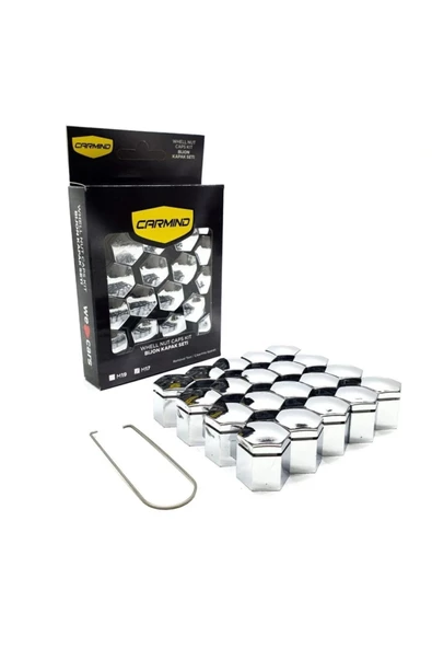 Tiger Marketing Düz Bijon Kapağı Sökme Aparatlı 20 Li Set Krom17 mm - 2