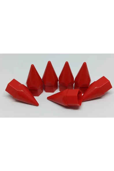 Tiger Marketing Sivri Mermi Bijon Kapağı Kırmızı Renk 19mm - 3