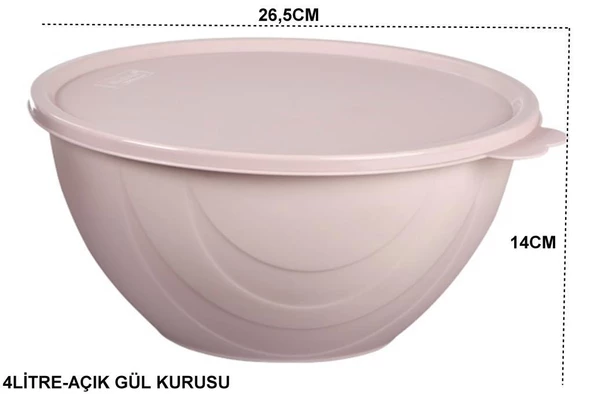 Moon Star Elegance Kapaklı Yoğurt Mayalama Kabı Yemek Saklama Kabı 4 Litre-RBK-313 - 3