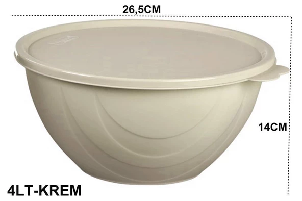 Moon Star Elegance Kapaklı Yoğurt Mayalama Kabı Yemek Saklama Kabı 4 Litre-RBK-313 - 5