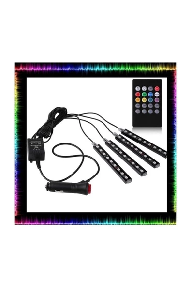 Teknopack Ayak Altı Led Sese Ve Müziğe Duyarlı Led Rgb Kumandalı Ambiyans 12 Led - 4