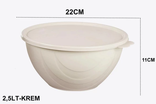Moon Star Elegance Kapaklı Yoğurt Mayalama Kabı Yemek Saklama Kabı 2,5Litre-RBK-312 - 4