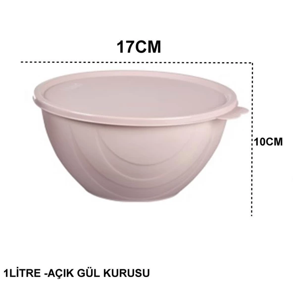 Moon Star Elegance Kapaklı Hava ve Koku Sızdırmaz Yemek Saklama Kabı 1 Litre-RBK-311 - 4