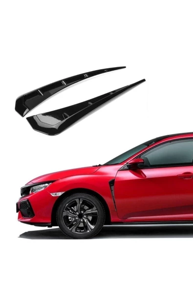 SAHLAN Honda Civic Fc5 Yan Çamurluk Venti Piano Black (2 Adet) ürün görseli 1