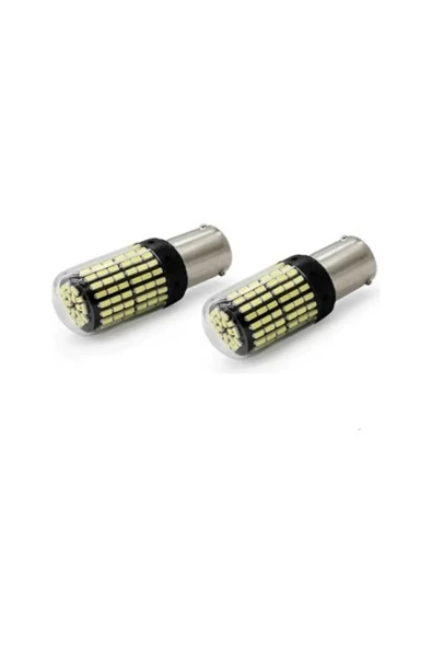 HLG P21w Ba15s 1156 144 Ledli Ultra Parlak Geri Vites Park Ampül Tek Duy Beyaz (2 ADET) - 3