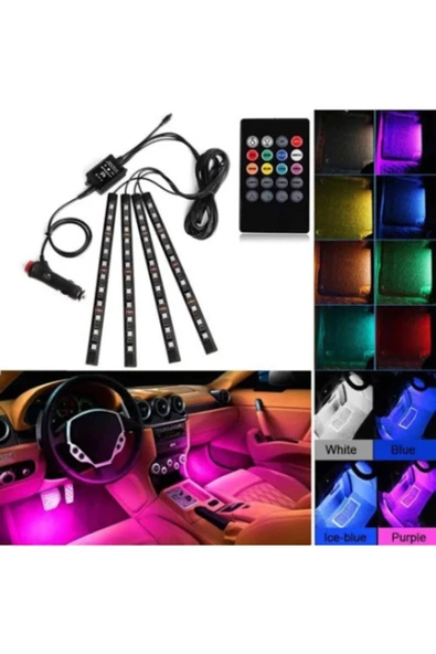 Tiger Marketing Ayak Altı Led Sese Ve Müziğe Duyarlı Led Rgb Kumandalı Ambiyans - 3