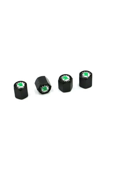 CMS OTO AKSESUAR Skoda Anahtarlıklı Sibop Kapak Set - 4