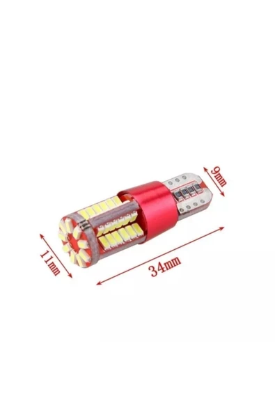 gürlerotoaksesuar Canbus T10 Led Ampul 4 Adet Park Led Plaka Led Tavan Led 57 Ledli Beyaz Renk - 4