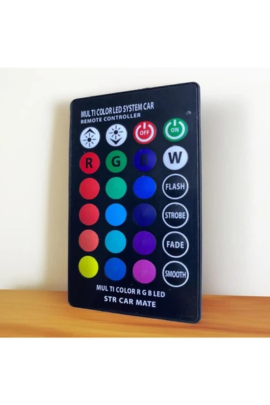 WOCA Kumandalı Çakarlı Araç Park Ampulü ( 2 Adet ) RGB Park Stop ampulü - 4