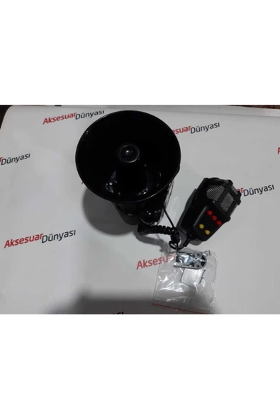 Tetra 7 Sesli Mikrofonlu Megafonlu Siren - 3