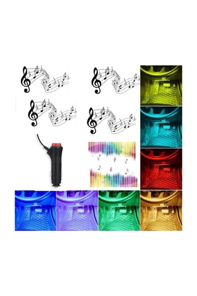 BoostZone Araç Içi Ayak Altı Sese Duyarlı Led - Resim 2