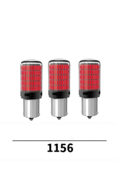 Fatih STOP LED AMPÜL 1156 144 SMD LED AMPÜL 2 ADET KIRMIZI - 3