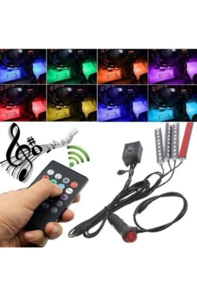 Tiger Marketing Ayak Altı Led Sese Ve Müziğe Duyarlı Led Rgb Kumandalı Ambiyans