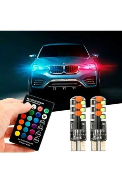 KG GROUP Fiat Linea (2007-2017) Uyumlu T10 Kumandalı Park Ampulü Rgb Led - 4