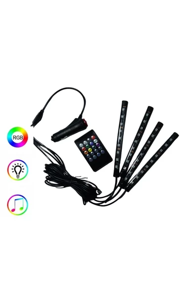 Tiger Marketing Ayak Altı Led Sese Ve Müziğe Duyarlı Led Rgb Kumandalı Ambiyans - 5