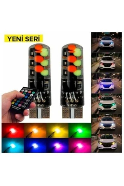 KG GROUP Fiat Linea (2007-2017) Uyumlu T10 Kumandalı Park Ampulü Rgb Led - 3