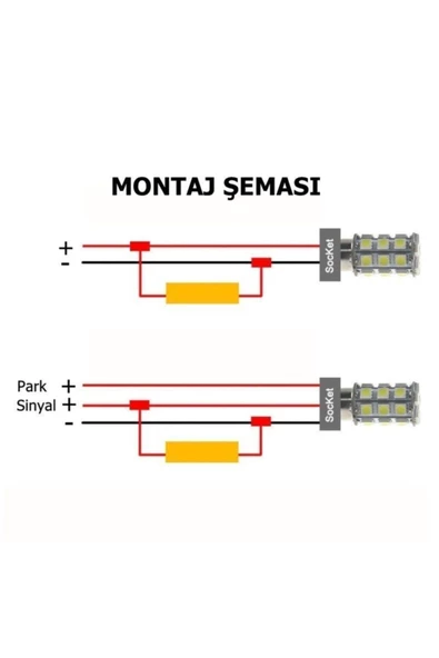 Universal 50w Arıza Kesici Direnç Canbus Dekoder 2’li - Resim 2