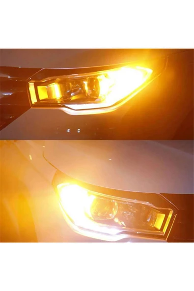 Tiger Marketing P21w 144 Ledli Ultra Parlak Geri Vites Park Ampül Tek Duy TURUNCU RENK (2 ADET)