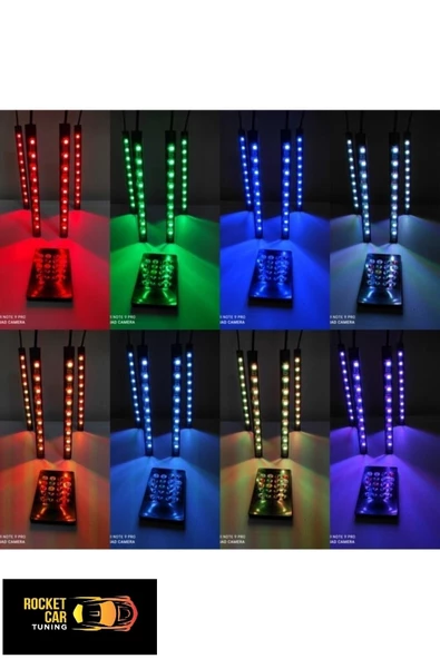 OEM Tofaş Şahin Kartal Araç Içi Ayak Altı Led Aydınlatma Rgtb 12 Led Kumandalı Oto Şerit 12 Volt - 4