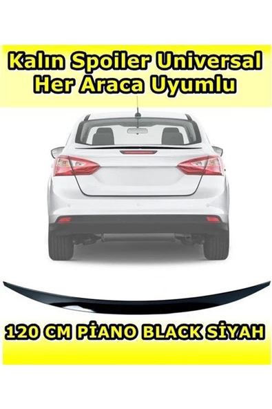 Tiger Marketing Ford Escort Uyumlu Siyah Pianoblack Spoiler 120 Cm - Resim 3