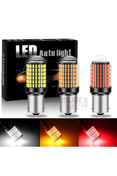 Tiger Marketing P21w 144 Ledli Ultra Parlak Geri Vites Park Ampül Tek Duy BEYAZ RENK (2 ADET) - 3