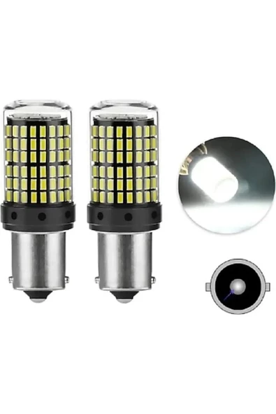 Tiger Marketing P21w 144 Ledli Ultra Parlak Geri Vites Park Ampül Tek Duy BEYAZ RENK (2 ADET) - 3