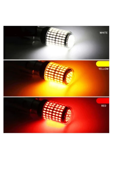 Tiger Marketing P21w 144 Ledli Ultra Parlak Geri Vites Park Ampül Tek Duy BEYAZ RENK (2 ADET) - 2