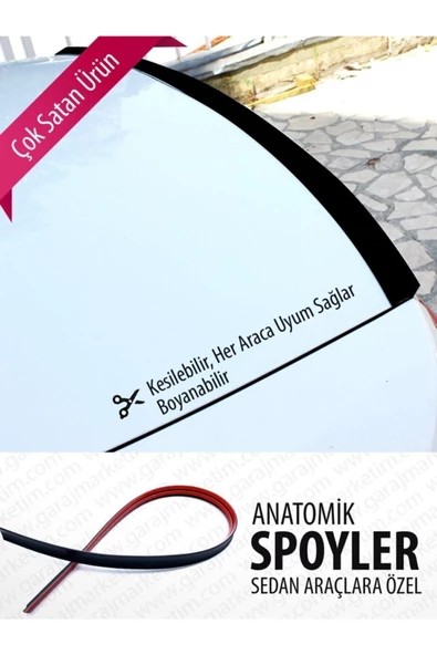 Tiger Marketing Volkswagen Polo Uyumlu Bagaj Üstü Spoıler 3,6 Cm - 135 Cm - Resim 3