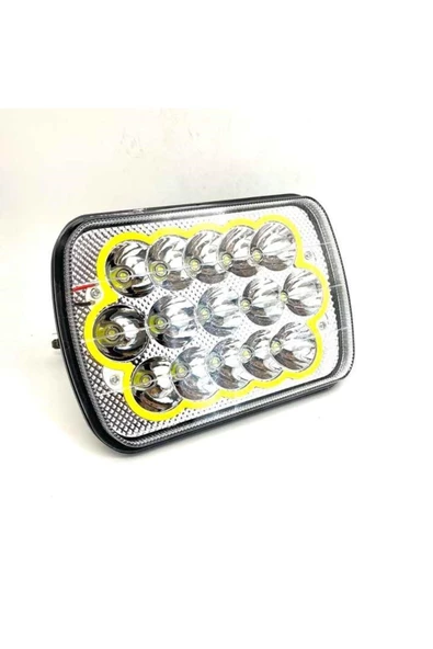 NKT GROUP Offroad 7 inç 15 Led Turuncu Beyaz Çalışma Lambası Dikdörtgen - 4