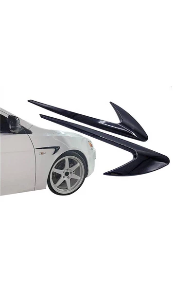 Tiger Marketing Universal Her Araca Uygun Çamurluk Venti Sağ Sol Parlak .Siyah - 2