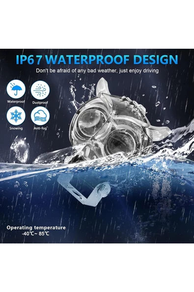 Tiger Marketing Baykuş Ikili Sis Farı (2 Adet) 3 MODLU ! - SARI , BEYAZ , KIRMIZI - Resim 4