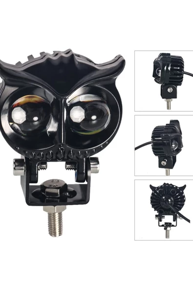 GÜRHAN SHOP Baykuş Sis Farı Uyumlu  2,5 Inç Sarı-beyazsabit Mod Araç Motosiklet Ofroad Uyumlu 2 Adet - 3